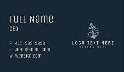 Anchor Rope Letter F Business Card Image Preview