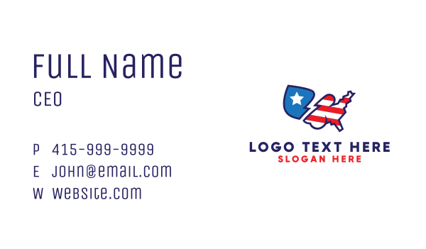 USA Lightning Map  Business Card Design Image Preview