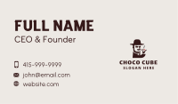 Brown Hat Guy Smoking Business Card Image Preview