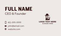 Brown Hat Guy Smoking Business Card Preview