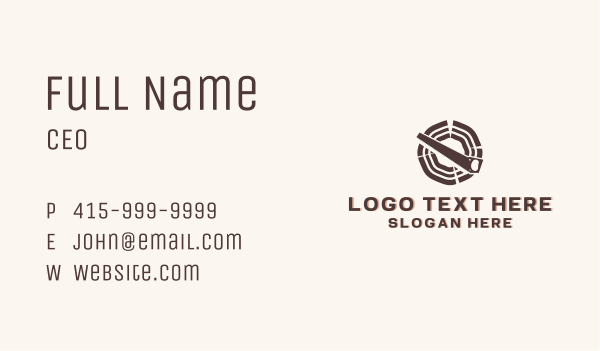 Lumberjack Handsaw Carpentry Business Card Design Image Preview