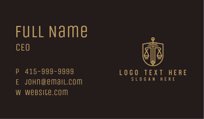 Justice Scale Pillar Business Card Image Preview