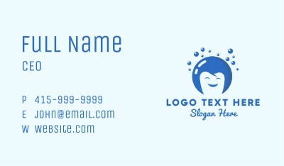 Smiling Tooth Bubble Business Card Image Preview