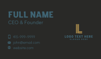 Line Transport Lettermark Business Card Preview