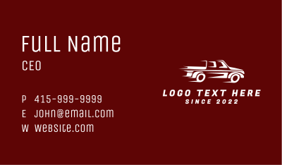 Fast Car Automobile Business Card Image Preview
