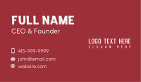 Generic Firm Wordmark Business Card Design