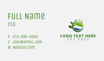 Herbal Leaf Sprout Business Card