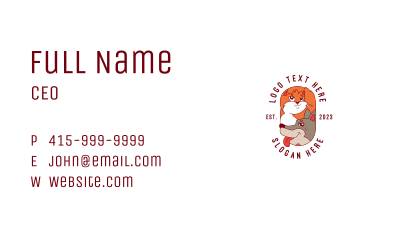 Kitten Puppy Veterinarian Business Card Image Preview