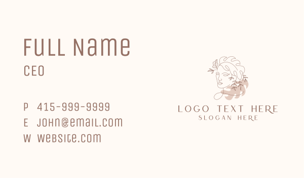 Organic Woman Cosmetics Business Card Design Image Preview