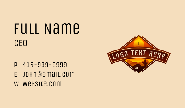 Desert Sand Mountain Business Card Design Image Preview