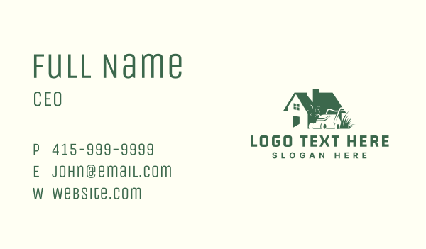 Home Yard Lawn Mower Business Card Design Image Preview