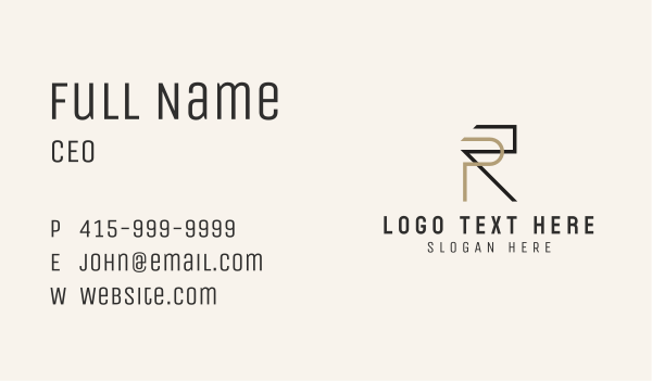 Modern Elegant Lettermark Business Card Design Image Preview