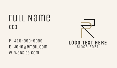 Modern Elegant Lettermark Business Card
