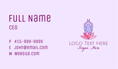 Lotus Yoga Pose Business Card