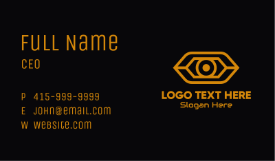 Yellow Cyber Eye Business Card Image Preview