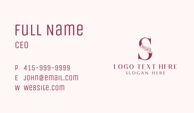 Letter S Flower Shop Business Card Image Preview