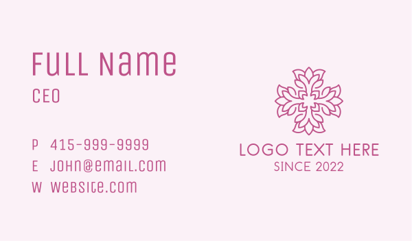 Organic Flower Boutique  Business Card Design Image Preview