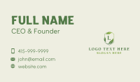 Organic Leaves Shield Business Card Image Preview