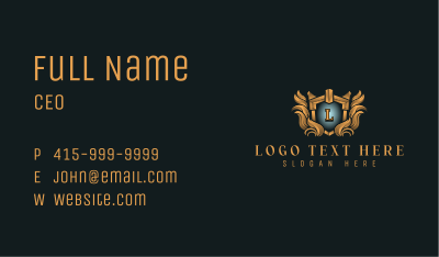 Herald Premium Crest Business Card Image Preview