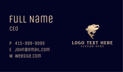 Classy Golden Fish Business Card Image Preview