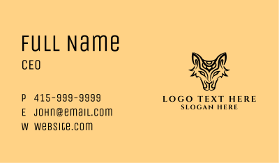 Wolf Veterinary Clinic Business Card Image Preview