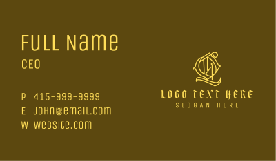 Detailed Circle Letter Q Business Card Image Preview