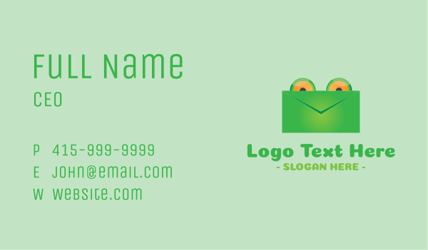 Frog Mail Envelope Business Card Design