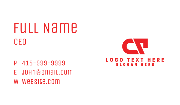 Red Abstract CT Business Card Design Image Preview