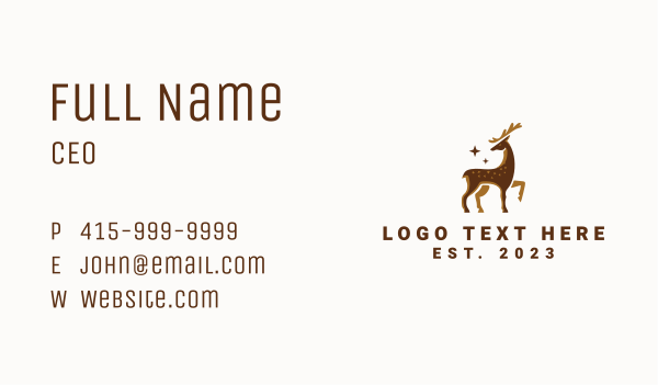 Wild Deer Hunting Business Card Design Image Preview