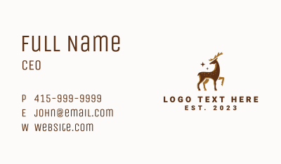 Wild Deer Hunting Business Card Image Preview