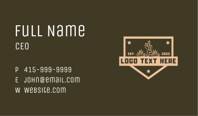 Wester Cactus Plants Business Card Image Preview