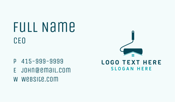 Home Paint Roller Business Card Design Image Preview