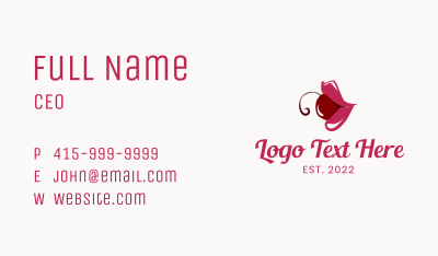 Red Cherry Lips Business Card