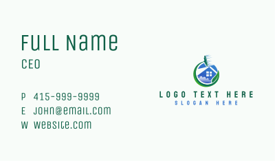 Eco Housekeeping Squeegee Business Card Image Preview
