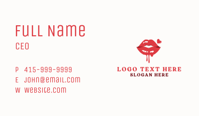 Sexy Lips Drip Business Card Image Preview