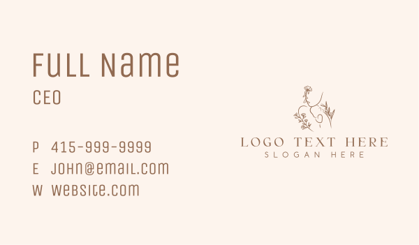 Floral Mother Baby Business Card Design Image Preview