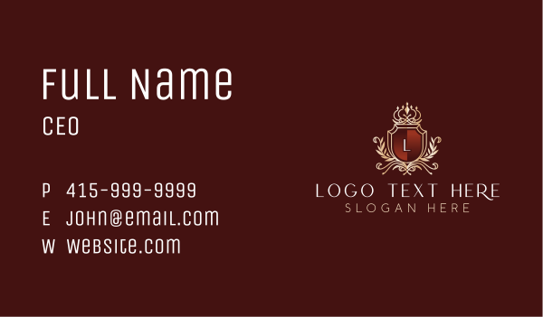 Crown Royal Shield Business Card Design Image Preview