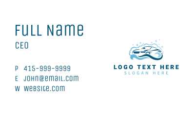 Auto Wash Car Cleaning Business Card Image Preview