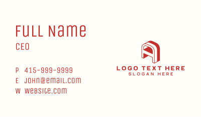 Media Professional Firm Letter A Business Card Image Preview