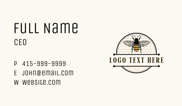 Beekeeper Honeycomb Wasp Business Card Design Image Preview