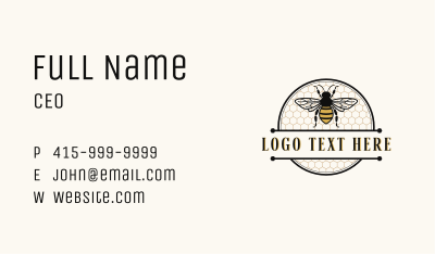 Beekeeper Honeycomb Wasp Business Card Image Preview