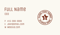 Lonestar Cowboy Badge Business Card Image Preview