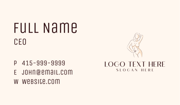 Female Body Spa Business Card Design Image Preview
