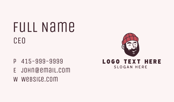 Lumberjack Man Character Business Card Design Image Preview