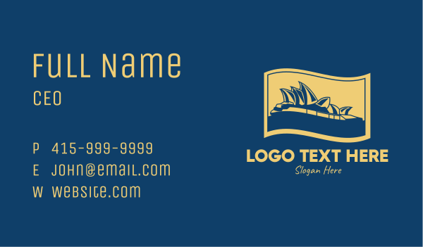 Sydney Opera Flag  Business Card Design Image Preview