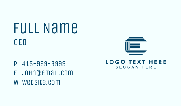 Marketing Ribbon Letter E  Business Card Design Image Preview