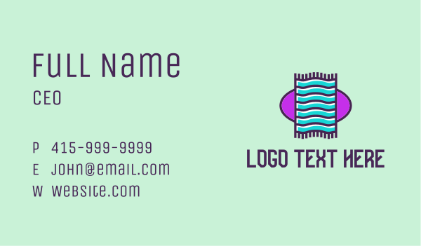 Carpet Beach Pattern Business Card Design Image Preview