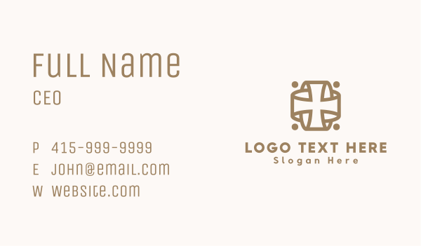 Religious Catholic Cross Business Card Design Image Preview