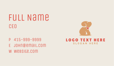 Puppy Scarf Vet Business Card