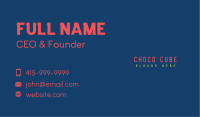 Neon Cyber Wordmark Business Card Image Preview